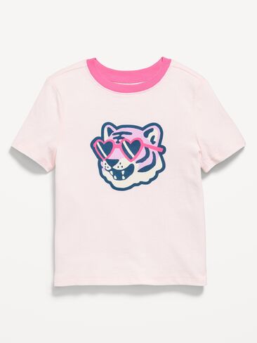 Old Navy Short-Sleeve Graphic T-Shirt for Toddler Girls - Blush On You in Kuwait