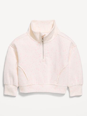 Old Navy Dynamic Fleece Quarter-Zip Pullover Sweatshirt for Toddler Girls - Sea Salt in Kuwait