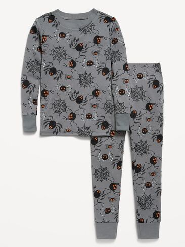 Old Navy Printed Snug-Fit Graphic Pajama Set for Girls - Spiders in Kuwait