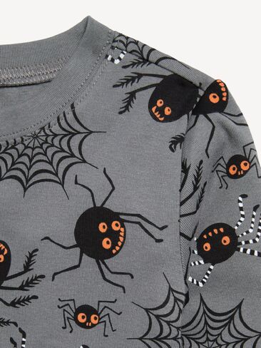 Old Navy Printed Snug-Fit Graphic Pajama Set for Girls - Spiders in Kuwait