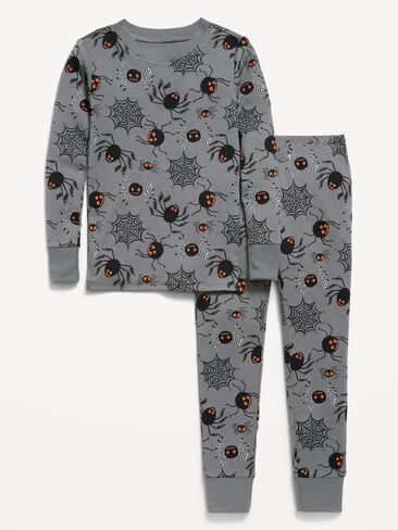 Old Navy Printed Snug-Fit Graphic Pajama Set for Girls - Spiders in Kuwait
