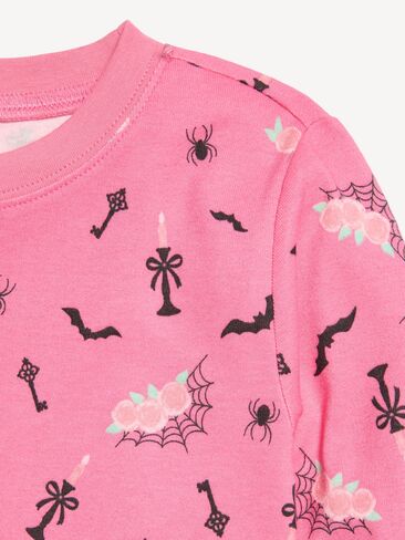 Old Navy Printed Snug-Fit Graphic Pajama Set for Girls - Pink in Kuwait