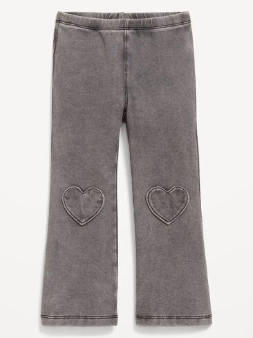Old Navy Faux-Denim Flared Leggings for Toddler Girls - Gray Wash in Kuwait