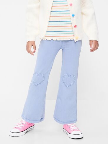 Old Navy Faux-Denim Flared Leggings for Toddler Girls - Light Wash in Kuwait