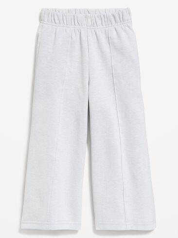 Old Navy Dynamic Fleece Wide-Leg Sweatpants for Toddler Girls - Light Heather Gray in Kuwait