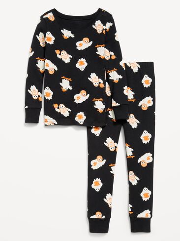 Old Navy Printed Snug-Fit Pajama Set for Toddler & Baby - Ghost Black in Kuwait