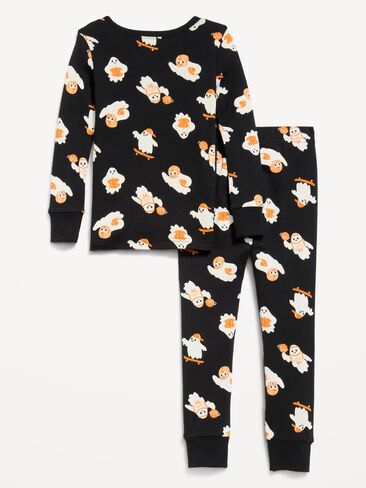 Old Navy Printed Snug-Fit Pajama Set for Toddler & Baby - Ghost Black in Kuwait