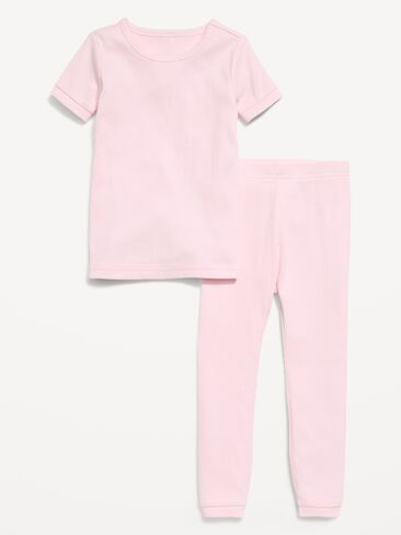 Old Navy Snug-Fit Ribbed Pajama Set for Toddler & Baby - Blush On You in Kuwait
