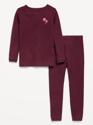 Old Navy Snug-Fit Graphic Pajama Set for Girls - Deep Berry in Kuwait