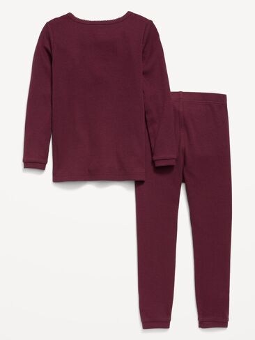 Old Navy Snug-Fit Graphic Pajama Set for Girls - Deep Berry in Kuwait