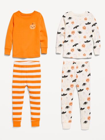 Old Navy Printed Snug-Fit Pajama 4-Piece for Toddler & Baby - Halloween Icons in Kuwait