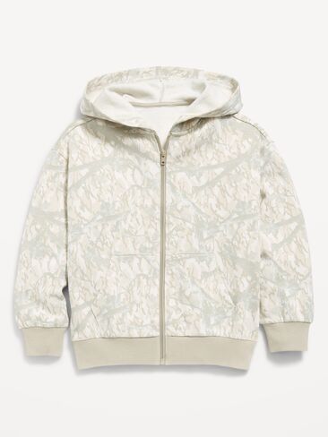 Old Navy Oversized Full-Zip Hoodie for Boys - Gray Heather in Kuwait