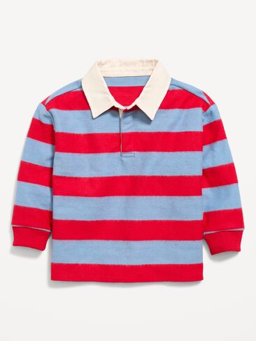 Old Navy Oversized Long-Sleeve Rugby Shirt for Toddler Boys - Robbie Red in Kuwait