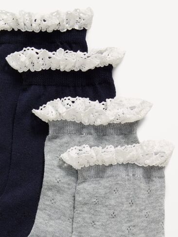 Old Navy Lace-Trim Crew Sock 2-Pack for Women - Cool in Kuwait