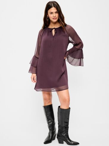 Old Navy Bell-Sleeve Boho Mini Dress - Veil Of Night in Kuwait