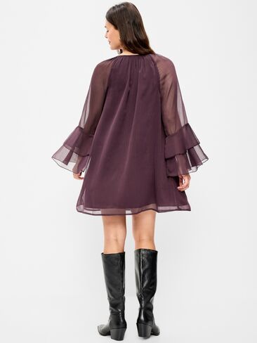 Old Navy Bell-Sleeve Boho Mini Dress - Veil Of Night in Kuwait