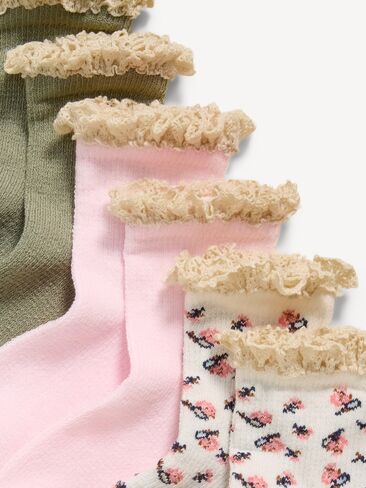 Old Navy Ruffle-Cuff Waffle Knit Crew Socks 3-Pack for Toddler & Baby - Simply Sage in Kuwait
