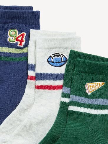 Old Navy Crew Socks 3-Pack for Toddler & Baby - Football in Kuwait