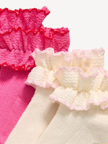 Old Navy Ruffled Ankle Socks 2-Pack for Toddler & Baby - Fruit Jam in Saudi Arabia