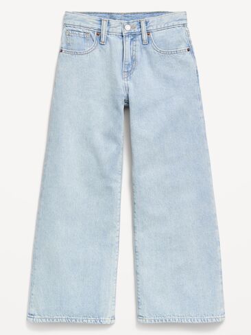 Old Navy Super Baggy Wide-Leg Jeans for Girls - Light Wash in Kuwait
