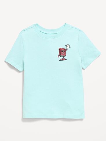 Old Navy Short-Sleeve Unisex Graphic T-Shirt for Toddler - Ceramic Blue in Kuwait
