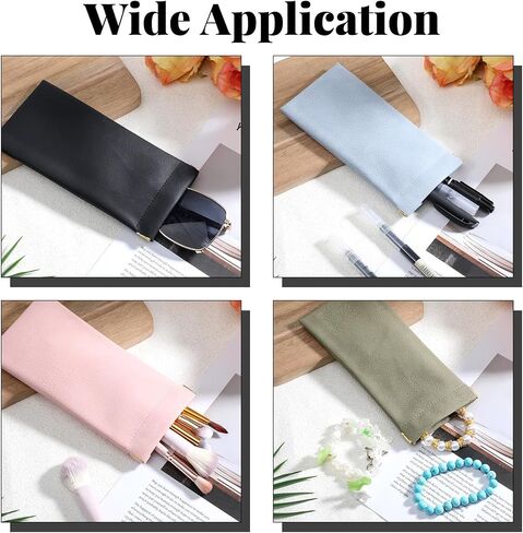 4 Pack Leather Eyewear Case, Sunglass Case, PU Soft Sunglasses Bag Soft Eyeglass Cases for Men and Women in Saudi Arabia