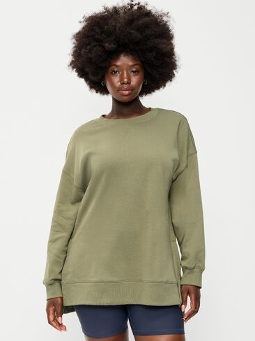 Old Navy SoComfy Relaxed Tunic Sweatshirt - Dill Caper in Kuwait