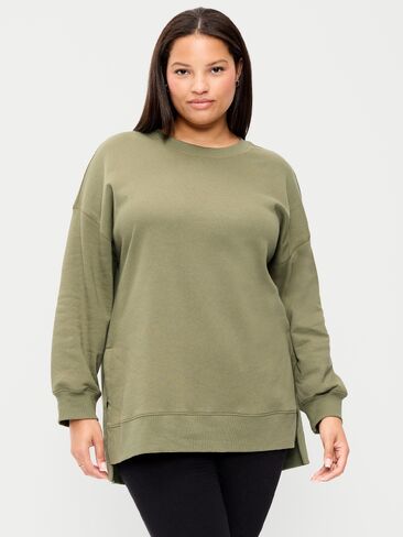 Old Navy SoComfy Relaxed Tunic Sweatshirt - Dill Caper in Kuwait