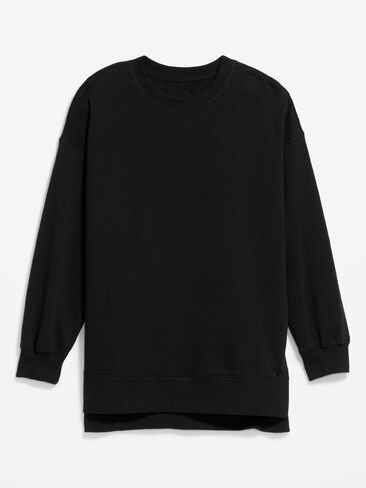 Old Navy SoComfy Relaxed Tunic Sweatshirt - Black Jack in Kuwait