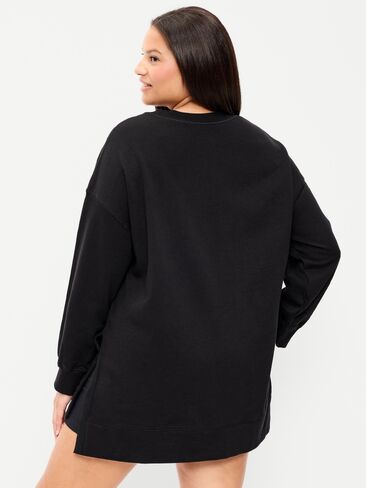 Old Navy SoComfy Relaxed Tunic Sweatshirt - Black Jack in Kuwait