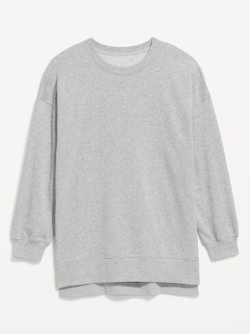 Old Navy SoComfy Relaxed Tunic Sweatshirt - Heather Gray in Kuwait