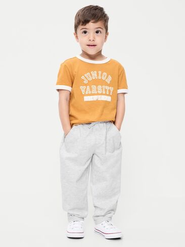 Old Navy Barrel-Leg Knit Pants for Toddler Boys - Light Heather Gray in Kuwait