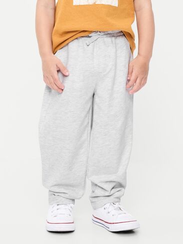 Old Navy Barrel-Leg Knit Pants for Toddler Boys - Light Heather Gray in Kuwait