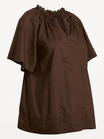 Old Navy Maternity Ruffle-Collar Popover Top - Earthen in Kuwait
