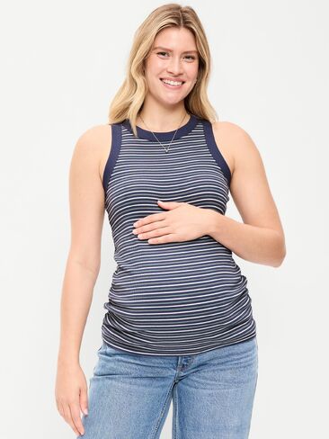 Old Navy Maternity High-Neck Tank Top - Navy Stripe in Kuwait