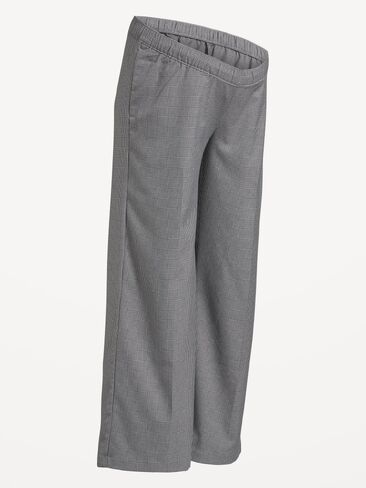 Old Navy Maternity Wide-Leg Billie Trouser - Gray Houndstooth in Kuwait