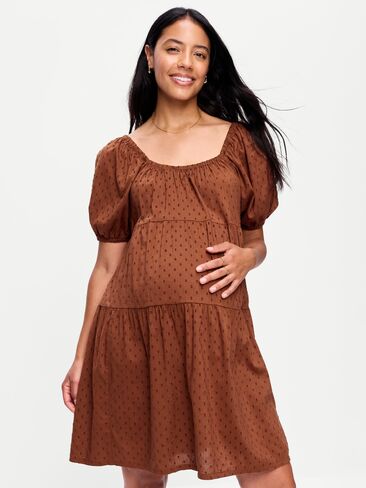 Old Navy Maternity Short-Sleeve Swing Mini Dress - Coco de mer in Kuwait