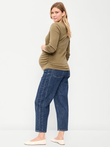 Old Navy Maternity Full-Panel Barrel Ankle Jeans - Evie in Kuwait