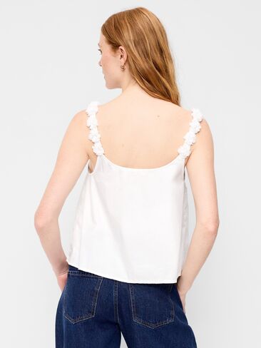 Old Navy Rosette-Strap Tank Top - White Lilies in Kuwait