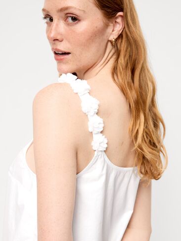 Old Navy Rosette-Strap Tank Top - White Lilies in Kuwait