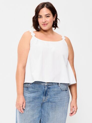 Old Navy Rosette-Strap Tank Top - White Lilies in Kuwait