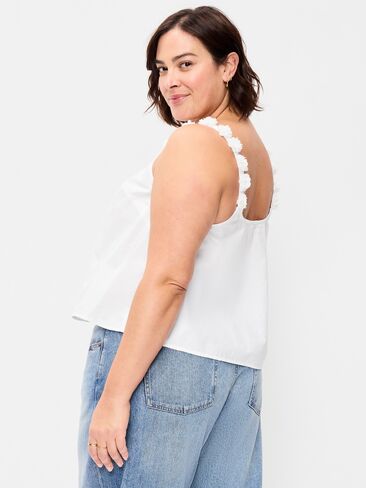 Old Navy Rosette-Strap Tank Top - White Lilies in Kuwait
