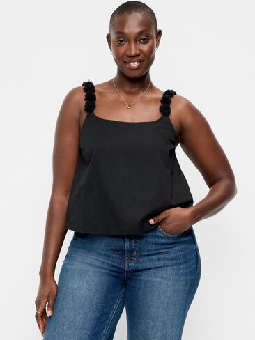 Old Navy Rosette-Strap Tank Top - Black Jack in Kuwait