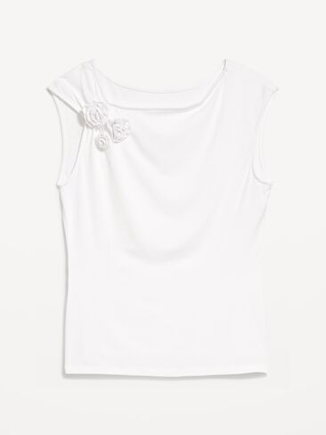 Old Navy Gathered-Shoulder Rosette Top - White Lilies in Saudi Arabia