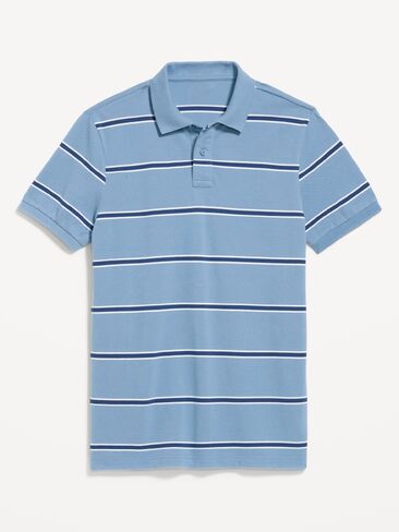 Old Navy Striped Pique Polo - Blue Stripes in Kuwait