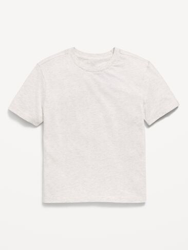 Old Navy Softest Short-Sleeve T-Shirt for Boys - Light Heather Gray in Kuwait