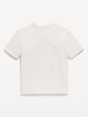 Old Navy Softest Short-Sleeve T-Shirt for Boys - Light Heather Gray in Kuwait