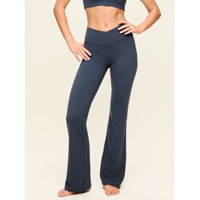 Old Navy Crossover-Waist StudioSmooth Flare Leggings - Dusk Navy in Kuwait