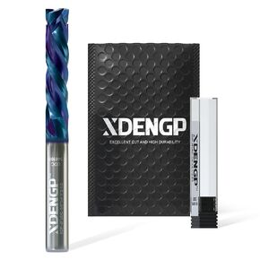 XDENGP 3 فلوت لأعلى ولأسفل لقمة توجيه لولبية مضغوطة لـ CNC، قطر القطع 1/4 بوصة، طول القطع 1/4 بوصة مع مطحنة نهاية كربيد مطلية بـ NACO لنحت الخشب ونقش الحز in Kuwait