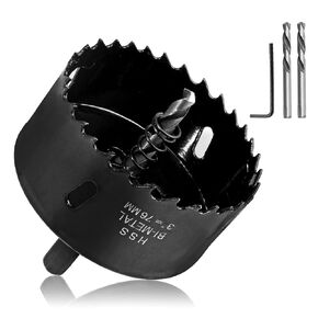 6.25" / 160mm Hole Saw with Hex Shank Drill Bit Adapter, 38mm Cutting Depth HSS Bi-Metal Hole Cutter Corn Hole Saw for Recessed Lights, Smoothly Cutting in Wood Plastic Drywall and Thin Metal in Saudi Arabia